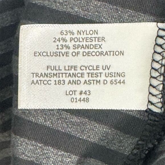 Coolibar Women’s Striped Open Front Cardigan S UPF 50+ UV Protection Gray Black - Picture 8 of 9